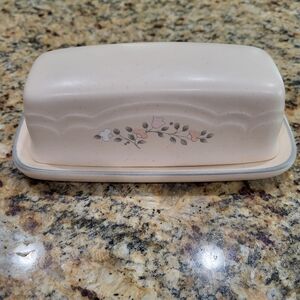 Pfaltzfraff  "Remembrance" pattern Butter Dish